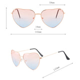 4 x Brand New Suertree Party Glasses Heart Shaped Sunglasses UV400 Rose Gold Frame Chic Dress Accessories for Women Red Yellow  - RRP €110.4