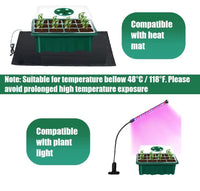 12 x Brand New HOHTECH Seedling Trays, 5 Pieces Germination Box, Seedling Growth Trays 5 Pack 60 Cells Propagator  - RRP €214.8