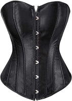 1 x RAW Customer Returns SZIVYSHI Women s Overbust Corset Top Gothic Vintage Corsage Bustier Corset - Black Top - XXL - RRP €23.75