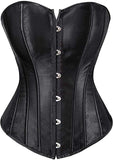 1 x RAW Customer Returns SZIVYSHI Women s Overbust Corset Top Gothic Vintage Corsage Bustier Corset - Black Top - XXL - RRP €23.75