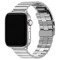 1 x RAW Customer Returns Fullmosa stainless steel metal strap compatible with Apple Watch strap 49mm 45mm 44mm 42mm, bamboo design bracelets for iwatch Series Ultra 9 8 7 6 SE 5 4 3 2 1, silver 49 45 44 42mm - RRP €19.15