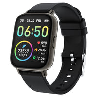 1 x RAW Customer Returns Smartwatch, fitness watch 1.69 full touch smart watch fitness tracker pedometer heart rate monitor, IP68 waterproof wristwatch sports watch stopwatch sleep monitor, music controller for women men Android iOS - RRP €24.78