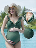 1 x RAW Customer Returns Summer Mae Maternity Women s Swimsuit One Piece Maternity Swimwear Green Beach Bikini M - RRP €43.07