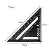 1 x RAW Customer Returns Beslands carpenter s square protractor set square large metric triangle ruler 180mm 300mm  - RRP €27.22