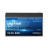 1 x RAW Customer Returns UBETTER LiFePO4 12V 6Ah Lithium Battery LiFePO4 Battery Rechargeable with BMS 4000 Cycles Deep Cycle 12 Volt 76.8Wh Battery for Fish Finder, Ride-On Toys - RRP €29.23