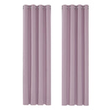 1 x RAW Customer Returns Deconovo blackout curtain with eyelets for living room, thermal curtain, cold protection, 245 x 140 cm height x width , light pink, set of 2 - RRP €47.95