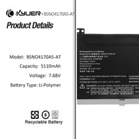 1 x RAW Customer Returns KYUER 38Wh BSNO4170A5-AT Laptop Akku f r Lenovo Ideapad Miix 510-12ISK 510-12IKB 520-12IKB 80U1 80XE 81CG 20M3 80U1000NGE 80U1000VSP 20M3000LGE LH5B10L67278 5B10L68713 BSNO4170A5-LH BSN04170A5-AT - RRP €45.79