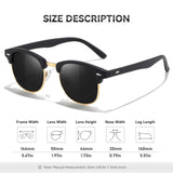 1 x RAW Customer Returns Occhsouo Unisex Polarized Sunglasses Half Frame Sunglasses Men Women Classic Retro UV400 Protection Rectangle Sunglasses Metal Frame Outdoor Leisure Driving Travel Protection, 2 Black Frames with Black Gold Trim - RRP €58.8