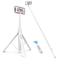 1 x RAW Customer Returns ATUMTEK 150CM Selfie Stick, TikTok Selfie Stick with Heavy Duty Aluminum and Non-Slip Mobile Phone Tripod Feet for iPhone Android Mobile Phone Selfie, Video Recording, Video Blogs and Live Streaming - RRP €43.46