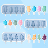 2 x Brand New 3 Pack Reusable Silicone Popsicle Molds Cartoon Shape, BPA Free Baby Ice Cream Molds with Lid and Silicone Handle for Homemade Popsicles and Ice Cream - RRP €22.96