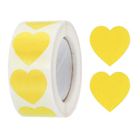 1 x Brand New sourcing map 500pcs Heart Shaped Stickers 1 Inch Self Adhesive Love Stickers Label Heart Decorations for Envelope Valentine s Day Wedding Party Yellow - RRP €8.23