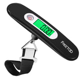 1 x RAW Customer Returns FREETOO Luggage Scale Portable Digital Suitcase Scale LCD Display with Backlight Tare Function Practical for Travel Family Life up to 50KG Black  - RRP €13.99