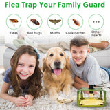 1 x RAW Customer Returns Flintronic Flea Trap for Home, 2 Pack Flea and Bed Bug Traps, LED Light Flea Traps, Flea Trap Lamp, Light Sticky Bed Bug Trap, with Sticker and Light Bulbs, All-Round Lure - RRP €27.76