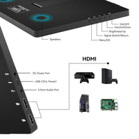 3 x RAW Customer Returns Pisichen Portable Monitor, 10.1 inch Portable Monitor Full HD 1920X1200 IPS Screen LCD Display, HDMI USB Type C Monitor for Laptop PC PS4 5 Xbox Raspberry Pi - RRP €299.97