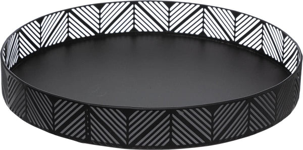 1 x RAW Customer Returns Secret de Gourmet basket, metal tray, black, diameter of 30 cm - RRP €16.73