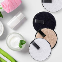 21 x Brand New Pcs Cotton Washable Makeup Remover Pads with Pink Cosmetic Headband, XCOZU Makeup Remover Pads Washable Makeup Remover Wipes Reusable Microfiber Makeup Remover Pads black white brown  - RRP €327.6