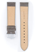 1 x RAW Customer Returns HIRSCH watch strap Osiris Nubuk M - watch strap made of natural calf leather - grey - 16 mm - RRP €44.9