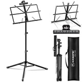 1 x RAW Customer Returns K KASONIC Music Stand, Kasonic 2 in 1 Dual-use Folding Music Stand and Desktop Book Stand, Portable and Lightweight with Sheet Music Clip Holder - RRP €19.58