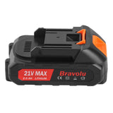 1 x RAW Customer Returns Bravolu Original System battery power, 21V lithium-ion battery, 2.0 Ah, suitable for Bravolu reciprocating saw and mini chainsaw - RRP €25.2