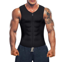 1 x RAW Customer Returns Junlan Sweat Suit Men Tank Top Men Bodybuilding Neoprene Top Body Shaper Men Tummy Control Belt 4XL  - RRP €25.99