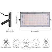 1 x RAW Customer Returns Viugreum 100w LED spotlight, ultra-thin floodlight warm white 3200K, super bright 10000Lm with 105 LEDs Smd 2835 , IP66 waterproof outdoor spotlight for garden, garage, sports field, hotel etc. - RRP €25.79