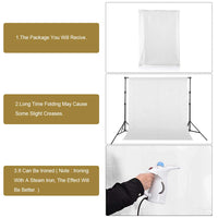 1 x RAW Customer Returns UTEBIT Photo Backgrounds White, 1.5x2m Photo Background White, Photo Backdrop Simple Anti-Wrinkle Photo Wall Background Polyester Foldable Background Fabric for Photography Video Recording Fashion Photography - RRP €13.0