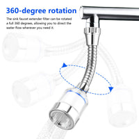 3 x Brand New SOLUSTRE Water Filter Faucet 360 Degree Rotatable Water Filter Shower Faucet Water Purifier Including Filter Cartridges Kitchen Faucet Extension For Bathroom Kitchen - RRP €52.77