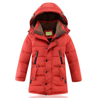 1 x RAW Customer Returns MEYOCEYO Winter jacket children s down jacket boys winter coat thick down coat warm long winter parka with hood orange 160 - RRP €63.85