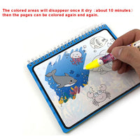 1 x RAW Customer Returns Sipobuy Magic Water Drawing Book Water Coloring Book Doodle with Magic Pen Painting Board For Kids Education Drawing Toys Animal World  - RRP €8.15