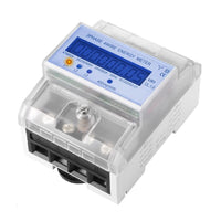 1 x RAW Customer Returns Electricity meter 3 phase digital three-phase meter DIN rail, 4P DIN LCD 50Hz 3x230V 400V 80A, KWH wattmeter energy meter, XTM024 intermediate meter electricity - RRP €31.25