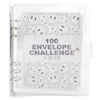 1 x RAW Customer Returns 100 Envelope Challenge Binders, Envelopes Challenge Binders, Funny Budget Folder to Save 5,050 with Cash Envelopes, Savings Challenge for Budget Planners Smile  - RRP €16.99