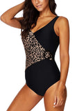 1 x RAW Customer Returns AOQUSSQOA Women s One-Piece Swimsuit Leopard Print Swimwear Figure-Shaping Tummy Control Bikini Large Size Beachwear Leopard2, XL  - RRP €33.99