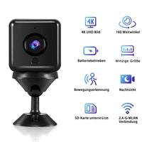 1 x RAW Customer Returns 4K Mini Camera Overview inside WLAN Camera Live Overview Handy APP WiFi IP Camera Indoor with Battery Pack Small Sicherheitskamera with Bewegungsmelder Nachtsicht f r Haustier Baby Alten - RRP €21.6