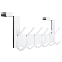 1 x RAW Customer Returns SKOLOO door hook for hanging with 6 hooks, metal door coat rack door hook inside - coat hook door for towel holder, coats, white - RRP €20.16