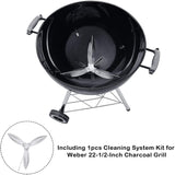 1 x RAW Customer Returns Denmay charcoal grill spare parts set for Weber 57CM charcoal grills, kettle grill, One-Touch, Performer, Master-Touch, charcoal grate charcoal grate accessory kit with cleaning system, for Weber 8835 7441 7444 - RRP €60.29