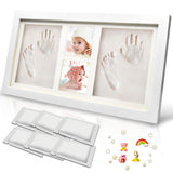 1 x RAW Customer Returns TENQUAN Baby Handprint and Footprint Set, Plaster Cast Baby Hand and Foot Handprint Set Footprint Impression Set Gifts Picture Frame Gift Birth for Newborn Baby Belly Decoration Decoration - RRP €33.7