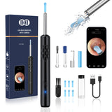 1 x RAW Customer Returns CIICII Earwax Remover Otoscope, WiFi Ear Cleaner with Camera, 1080P Ultra-thin HD Wireless Waterproof Ear Scope with 3.5mm Lens and 6 LEDs for iPhone Android Black  - RRP €19.98