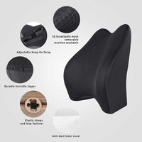 1 x RAW Customer Returns Livtribe Lumbar Support Cushion for Car Seat, Memory Foam Support Cushion for the Lower Back, Ideal Lumbar Cushion for Car Seats, Office Chair, Wheelchair Black  - RRP €29.23