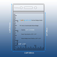 1 x RAW Customer Returns Fushing Pack of 50 Clear Plastic Vertical Badge Holders Cards, Name Tag, Small Clear - RRP €15.98