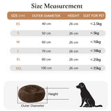 8 x Brand New NIBESSER Pet Bed Dog Bed Cat Bed Round Plush Dog Sofa Cat Sofa Cushion in Donut Shape Diameter 60cm, Coffee  - RRP €237.04