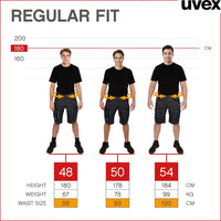 1 x RAW Customer Returns Uvex Tune-Up Work Trousers Men Short - Shorts for Work - Black - Size 32W Label Size- 48 - RRP €50.41