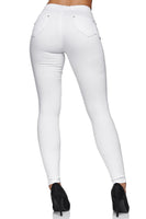 1 x RAW Customer Returns Elara Damen Jeans High Waist Slim Fit Chunkyrayan 201-1 Weiss 36 S  - RRP €25.74