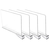 1 x RAW Customer Returns Pack of 4 transparent shelf dividers, acrylic shelf dividers, shelf dividers, cabinet, transparent shelf dividers for bedroom, kitchen cabinets, shelf storage organization - RRP €22.18