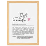 3 x Brand New Definition Posters Art Prints Christmas Gifts Best Friend Gifts Wall Pictures Living Room Christmas Gift Best Friend Birthday Wall decoration decoration living room DINA A4 with frame - RRP €61.2