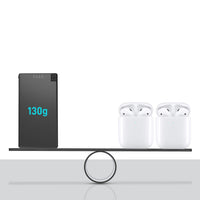 1 x RAW Customer Returns TNTOR 5000mAh Ultra Slim Power Bank with integrated USB C cable, 6mm Thickness Metal Shell Portable Mini Power Bank for Samsung Galaxy Sony HUAWEI Xiaomi - Black - RRP €22.49