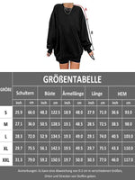 1 x RAW Customer Returns Sweatshirt Women Los Angeles Pullover Oversized Long Sleeve Shirt Round Neck Basic Loose Tops Without Hood Teenager Girls Vintage Tops Shirts Black XXL - RRP €30.24