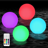 1 x RAW Customer Returns IWTBNOA 4 Pack Floating Pool Lights, 16 RGB Color Changing Pool Night Light, IP68 Waterproof LED Pool Light with Remote Control, LED Mood Ball Light for Children s Gift, Pool - RRP €27.99