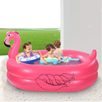 1 x RAW Customer Returns Paddling pool, children s pool, inflatable pool, flamingo swimming pool with inflatable soft floor for outdoors, indoors, garden 150 cm  - RRP €36.29