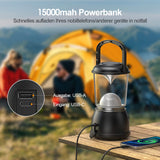 1 x RAW Customer Returns EMNT Camping Lamp Portable 15000mAh Battery Camping Lantern up to 400 Hours with USB C Rechargeable, 5 Light Modes Camping Light with IPX4 Waterproof Camping Light for Hiking, Power Outages, Emergency - RRP €41.64