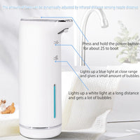 1 x RAW Customer Returns Soap Dispenser Automatic with Sensor Foam Soap Dispenser Electric - LAOPAO Touchless Foam Soap Dispenser Set USB Charging IPX5 Waterproof Motion Sensor for Kitchen Bathroom White 320 ml  - RRP €30.11